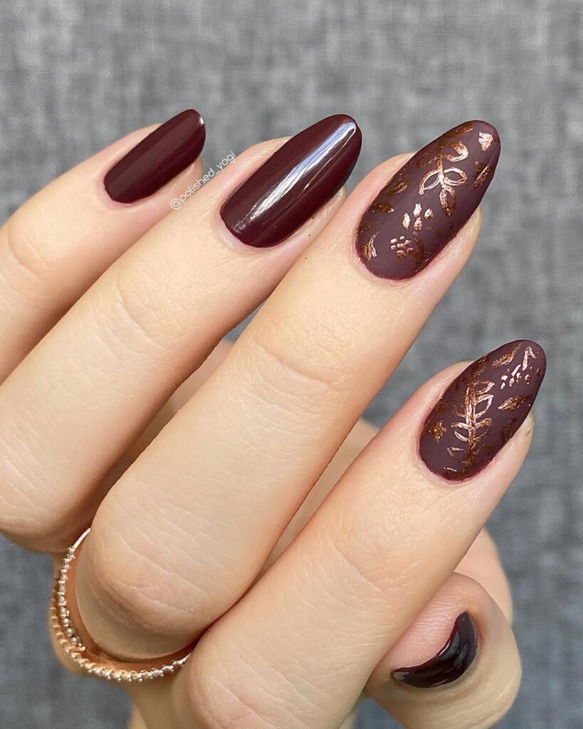 Glossy Mahogany nails