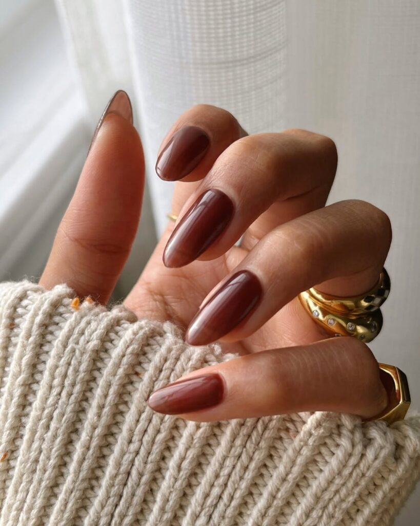 Chestnut Glow nails