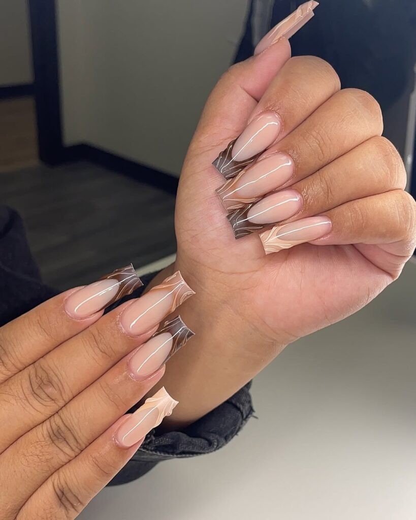 classic nude nail designs