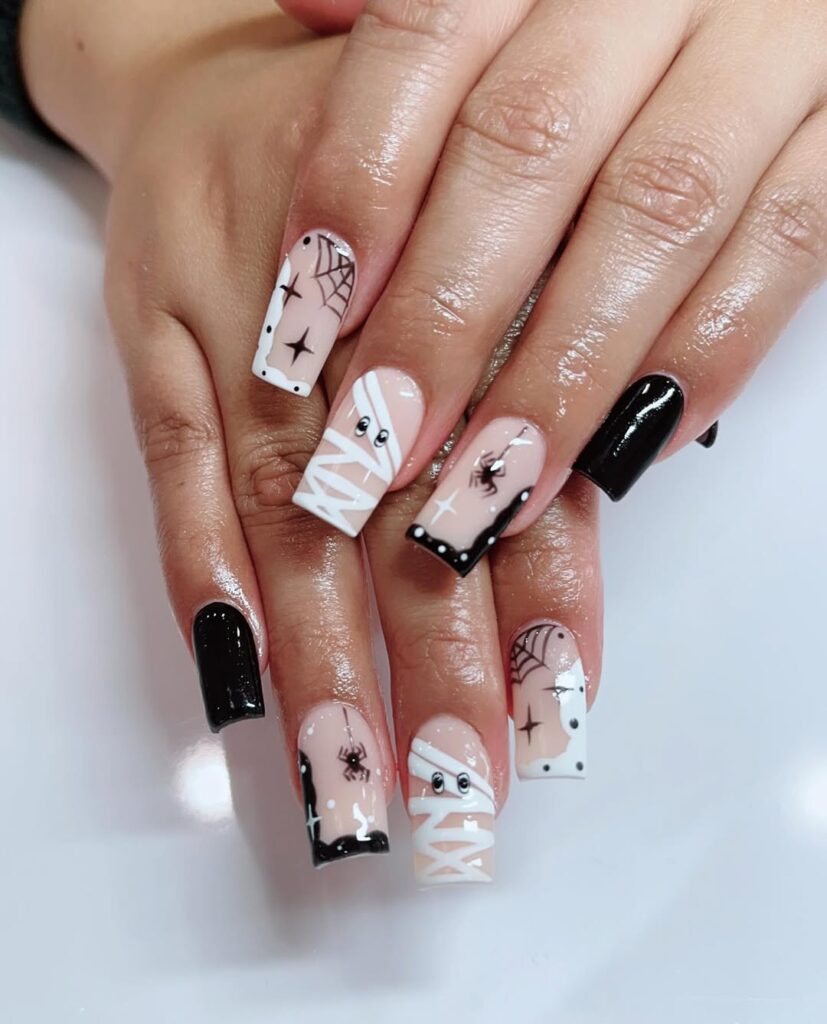 geometric nail art