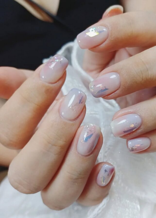 shattered glass nail art