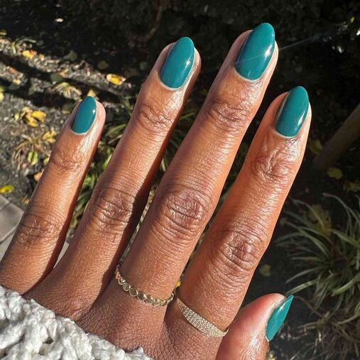 peacock green nails