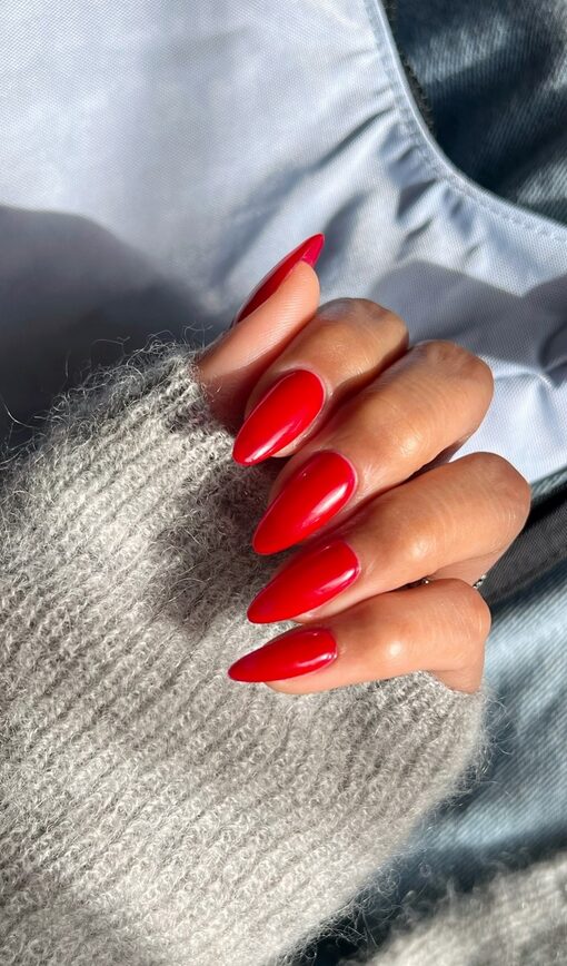 long red stiletto nail designs
