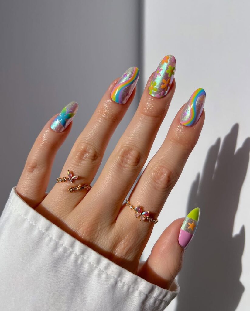 mix and match acrylic nail colors