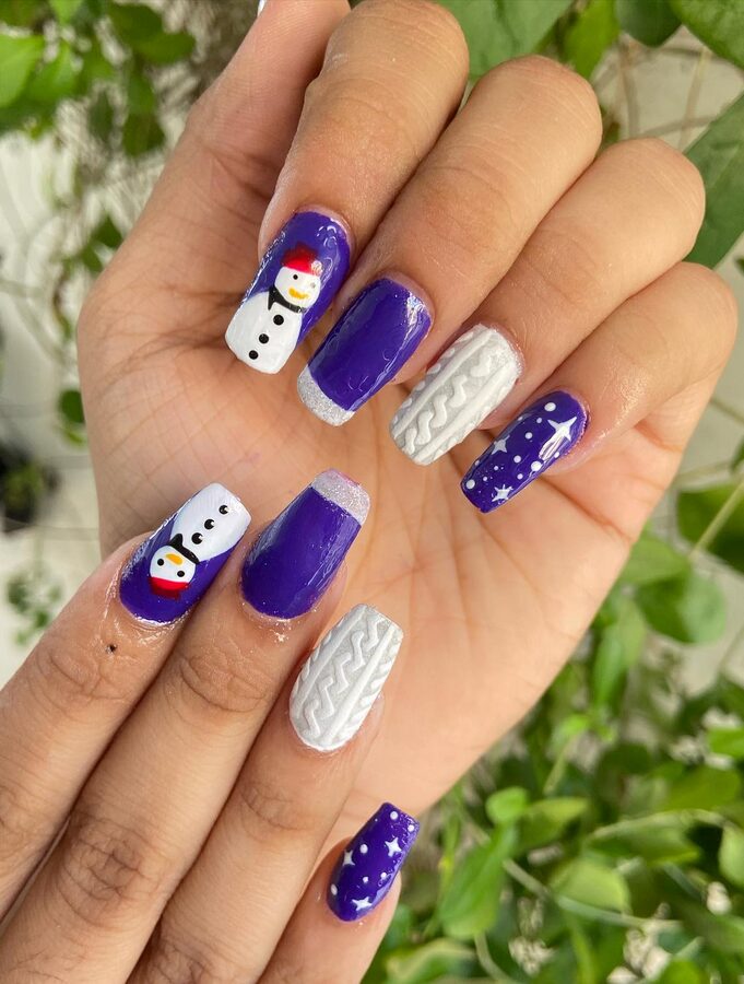 Snowman Nails