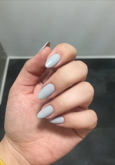 matte concrete gray nails