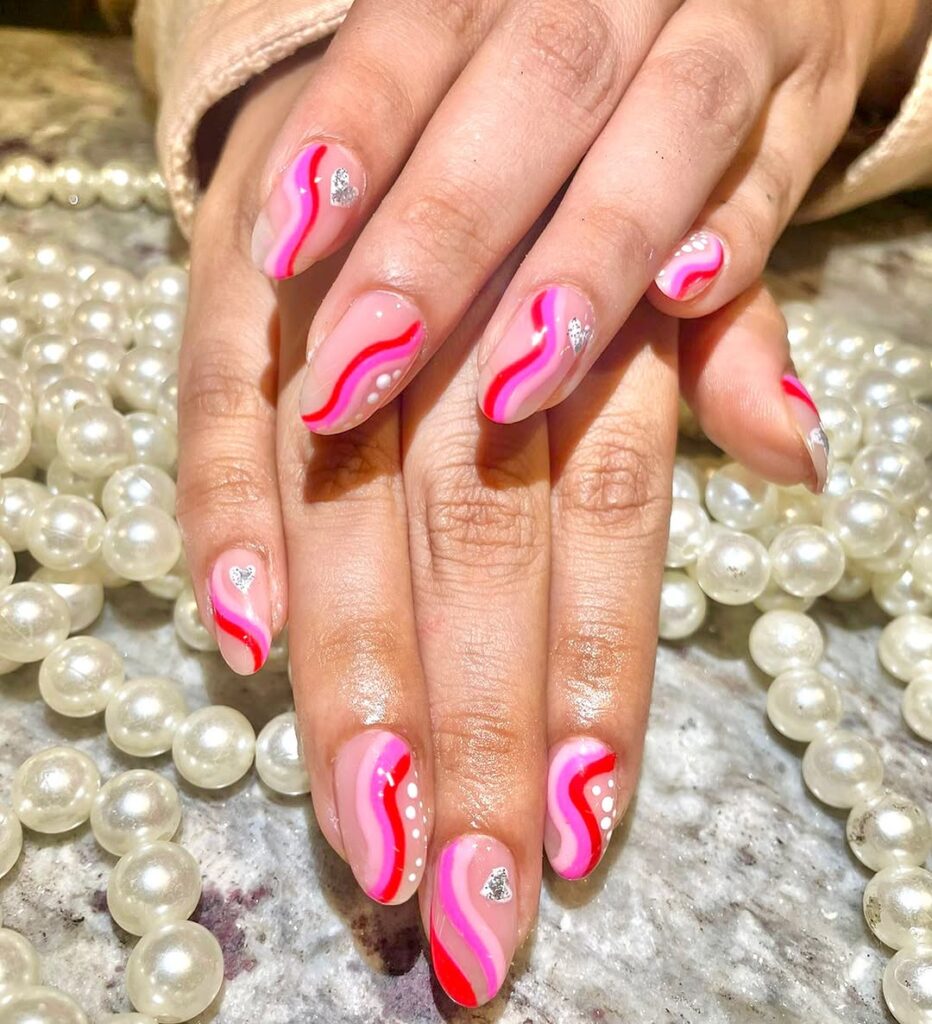 Candy Pastel Swirl nail design