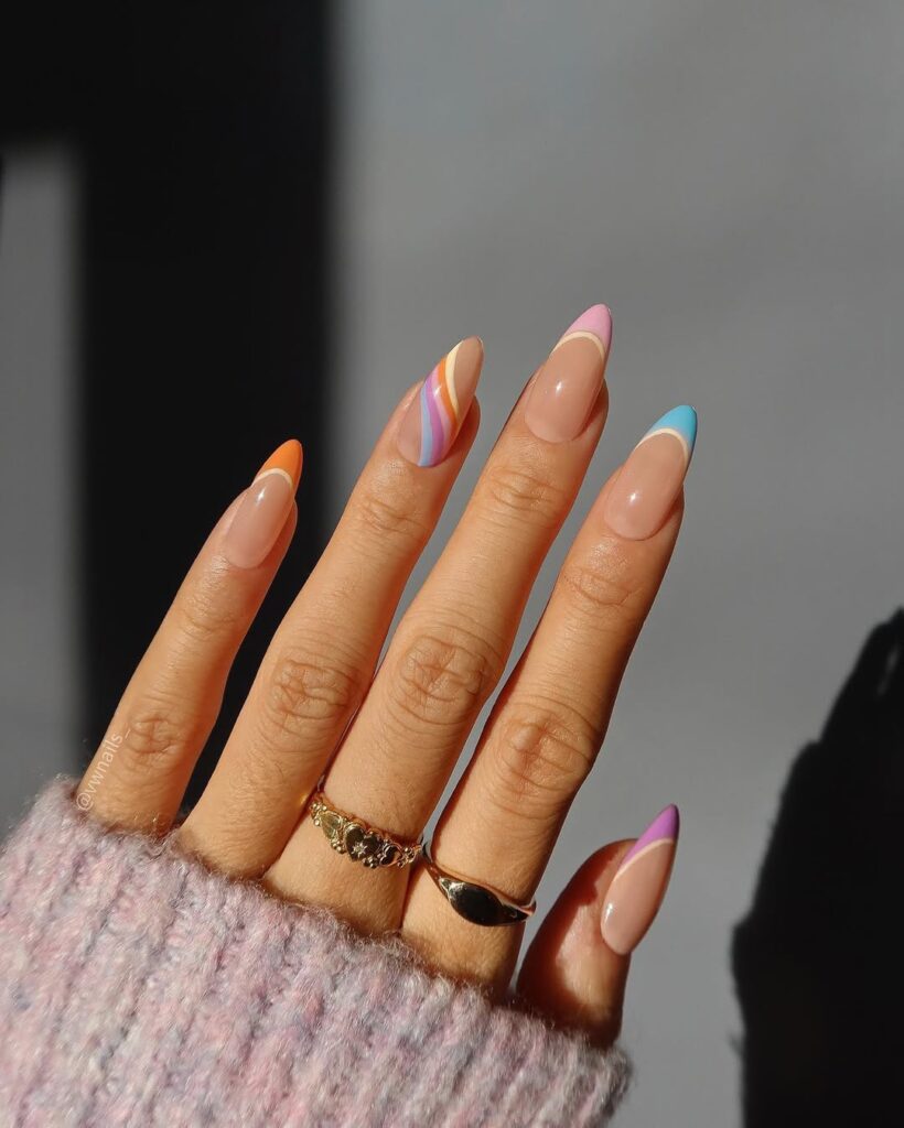 negative space art nails