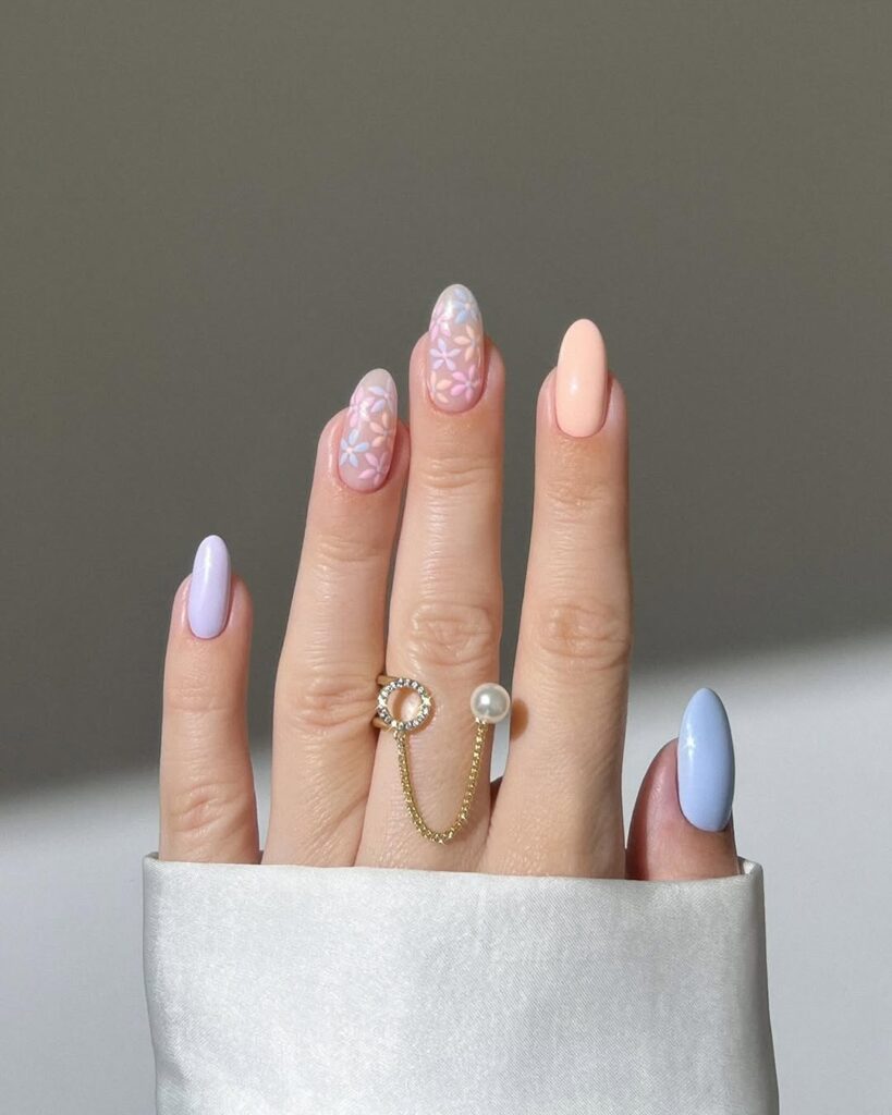 soft ombre fade pastel nail colors
