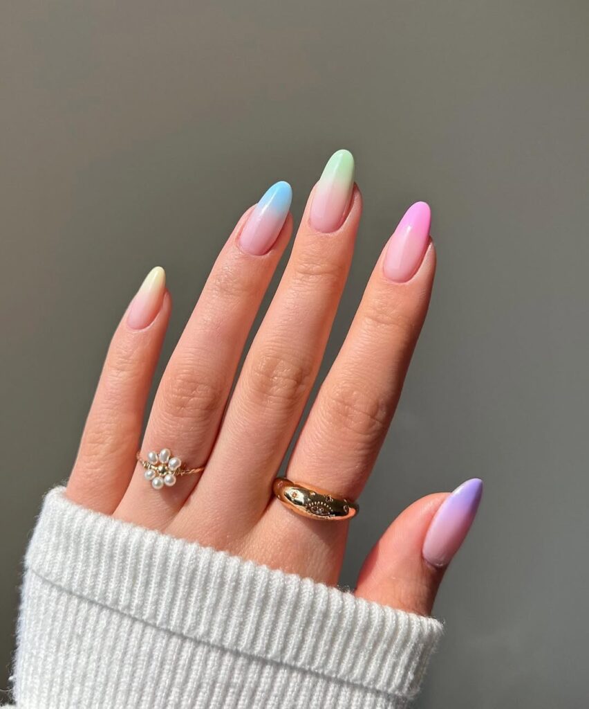 colorful spring nails