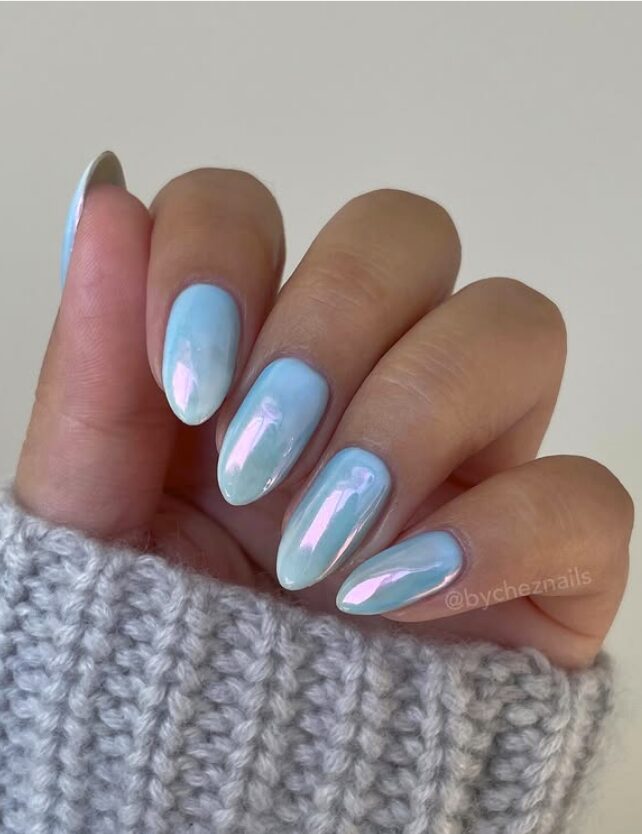 Blueberry Milk Nail Ideas