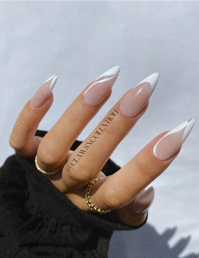 French Tip Stiletto Nails