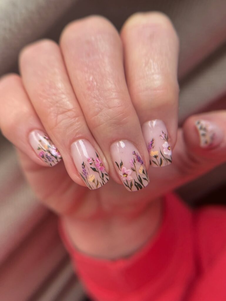 nails with 3d flower nail art