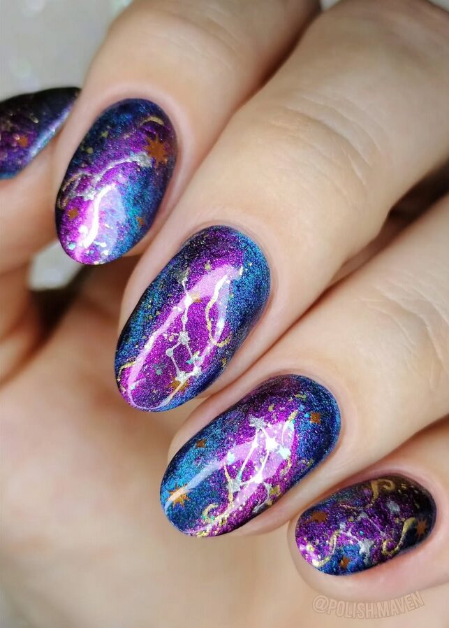 short cosmic nail designs