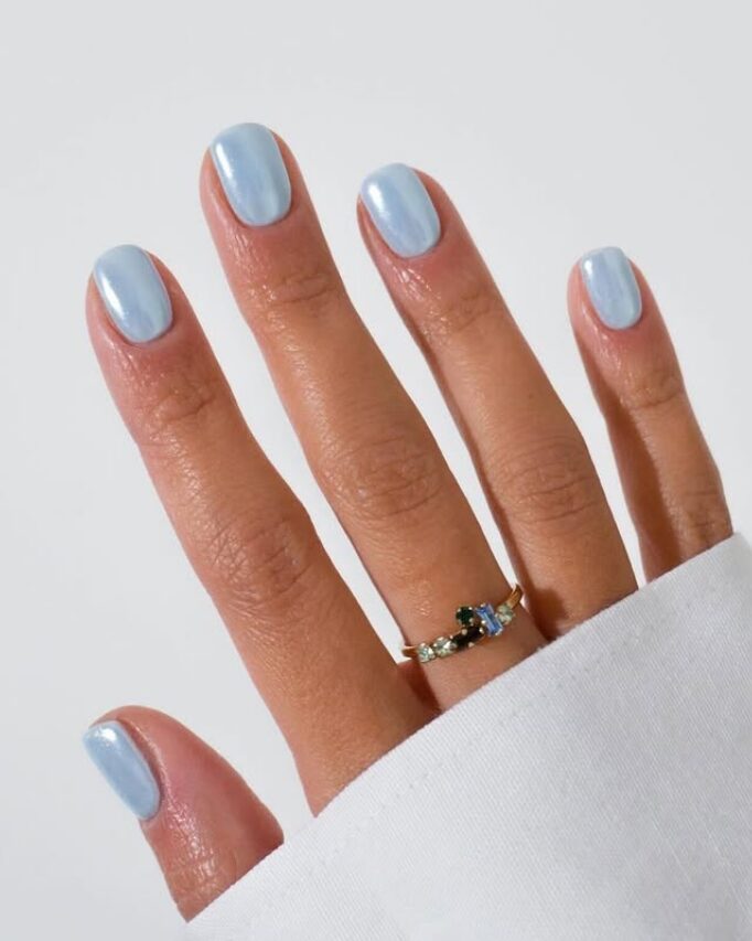 sky blue nails