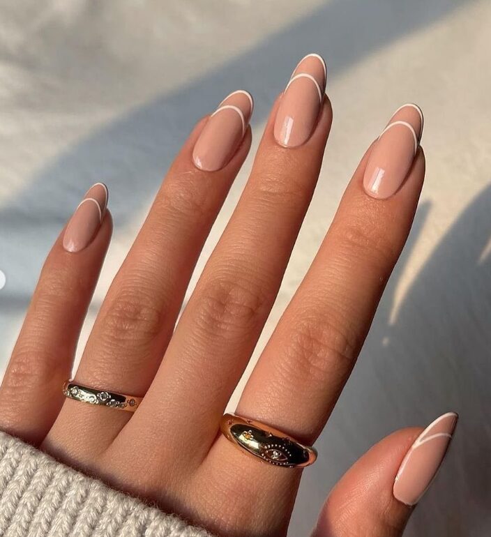 nude french manicure