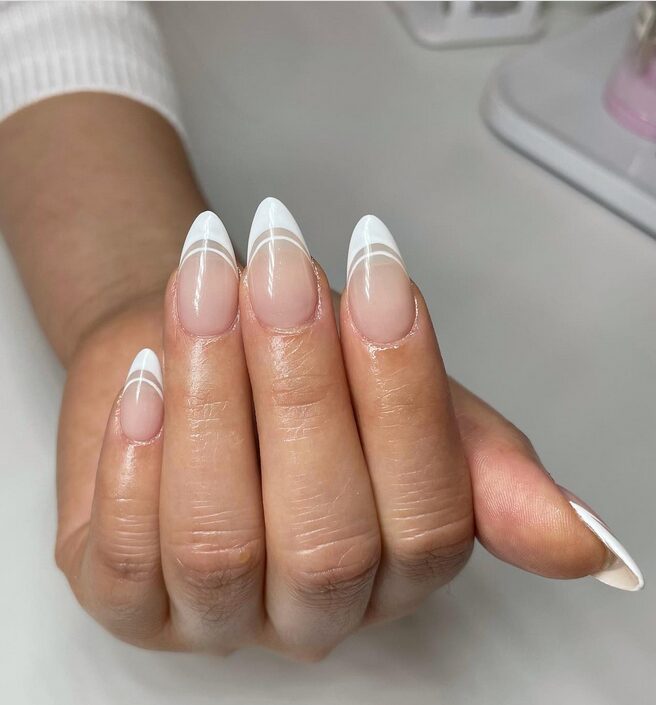 white tip french nails