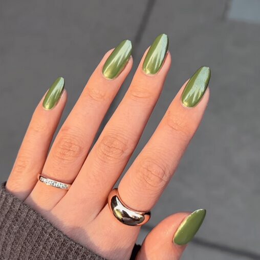 chrome olive nail designs