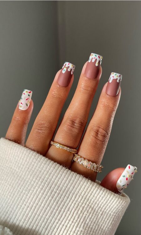 gingerbread nail art
