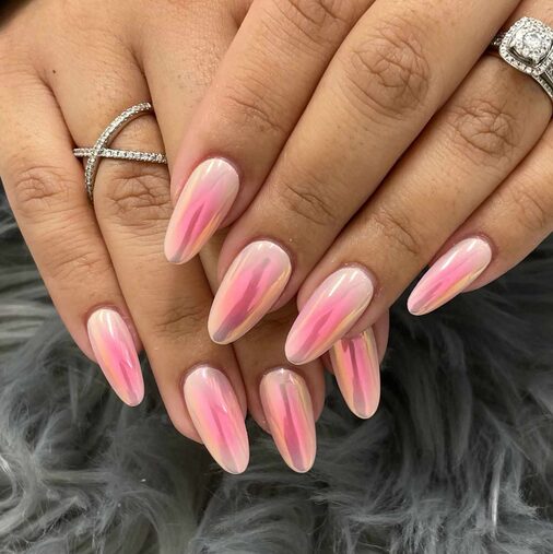 pink aura nails