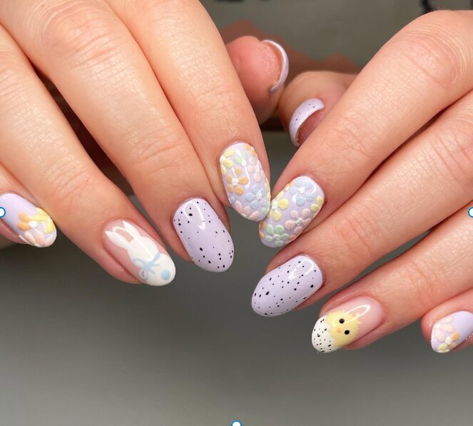 easter eggs nail art