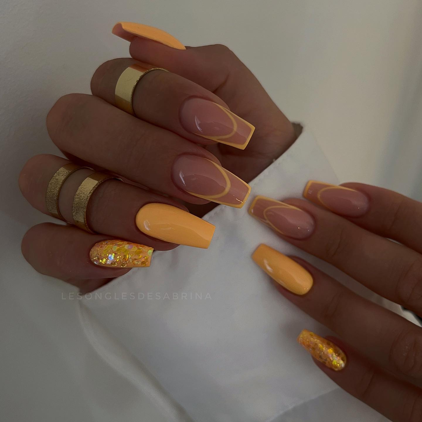 Blue butterfly nail extensions