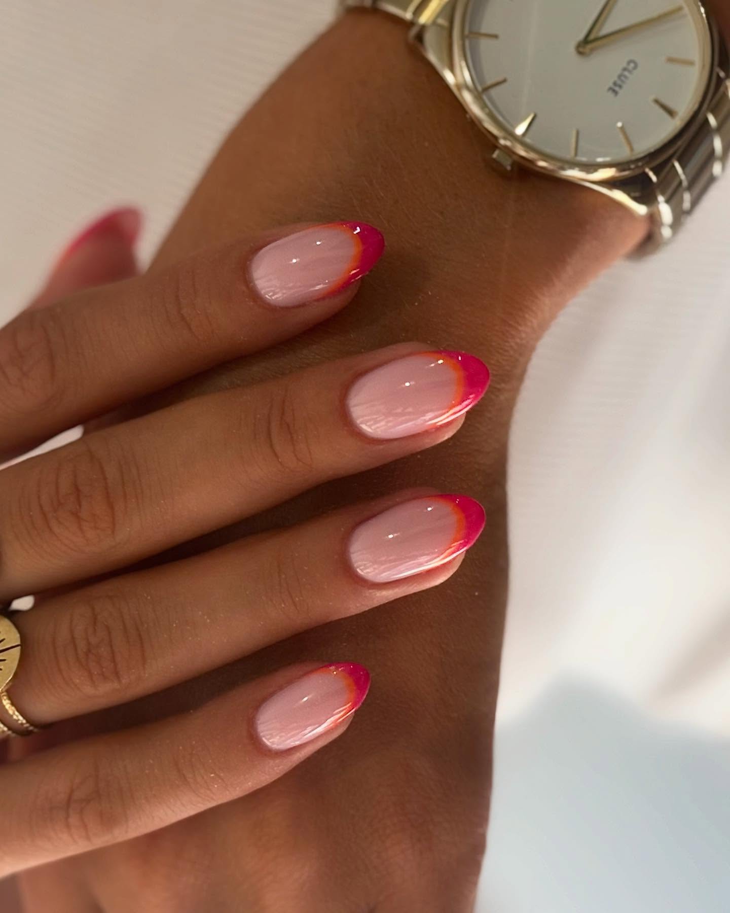 Hand painted accent nails