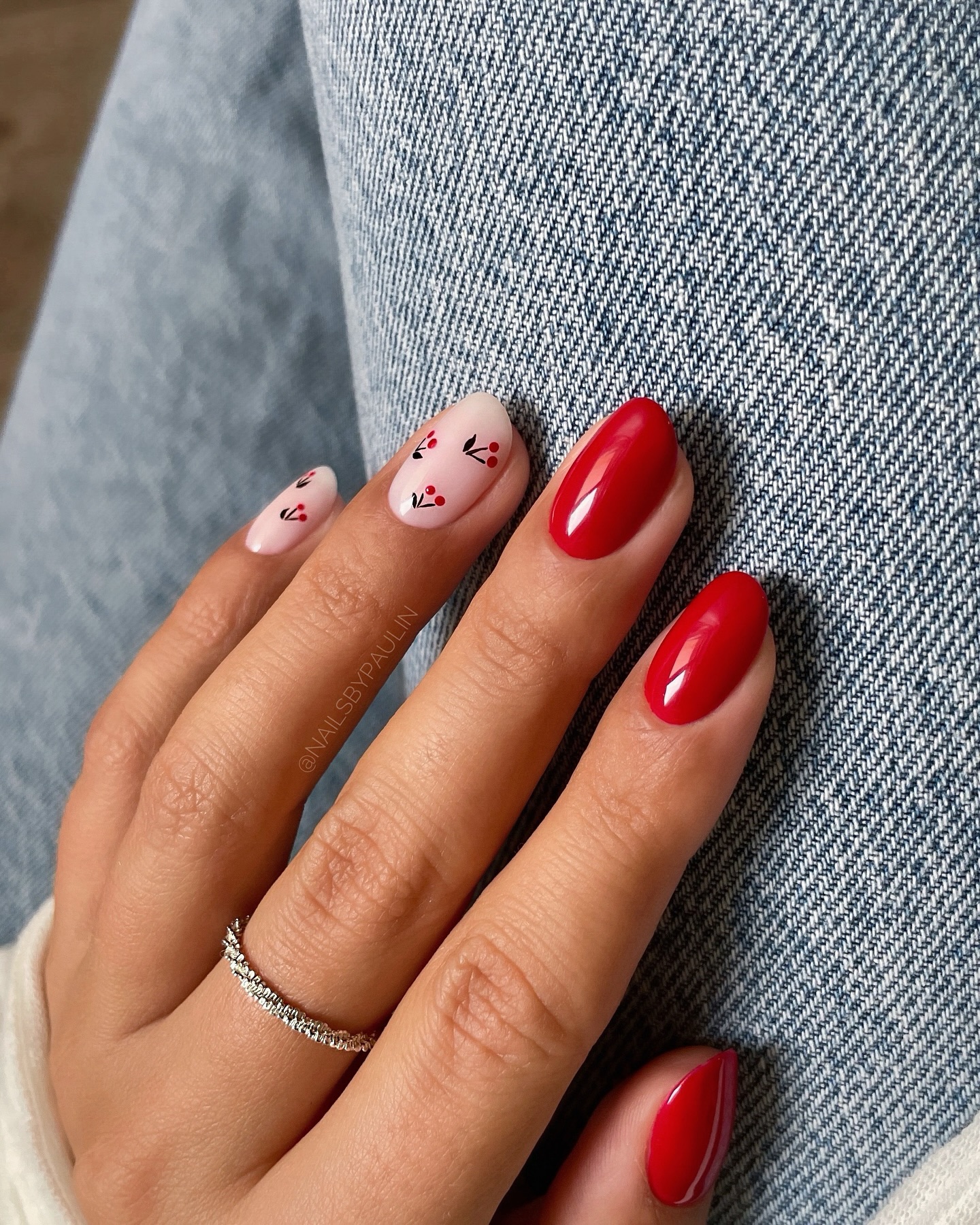 Marble coffin nails in crimson