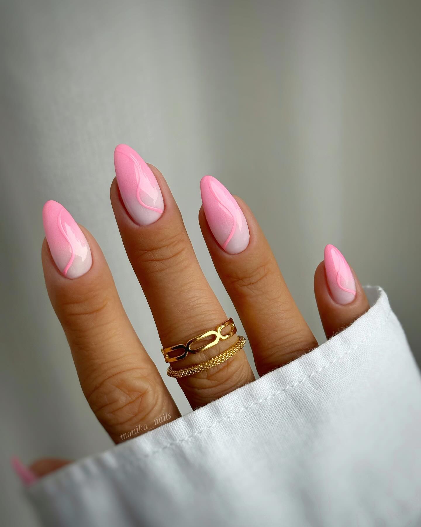 Pink marble coffin nails