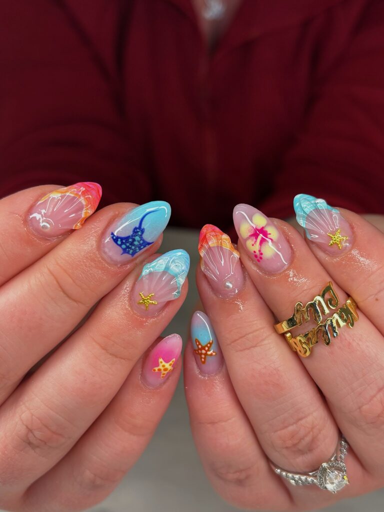 Tropical Ocean Fantasy nails