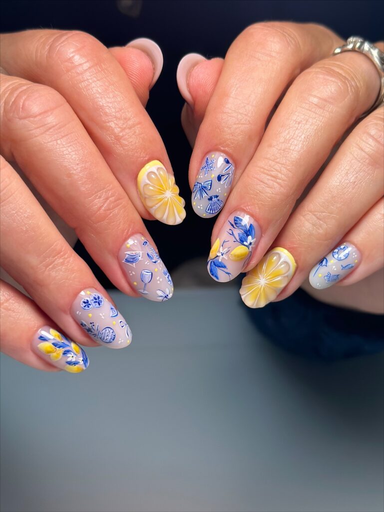 Amalfi Lemon Blues nails