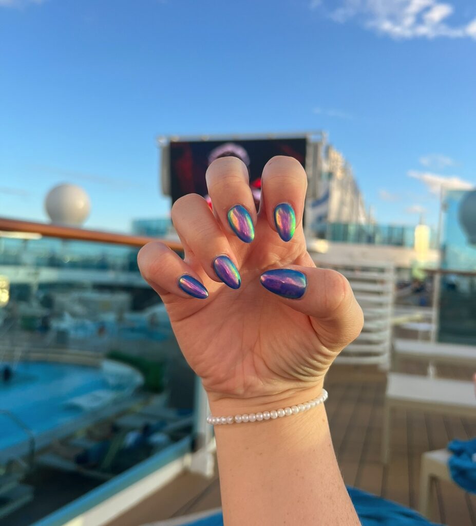 Aurora Chrome Deck nails