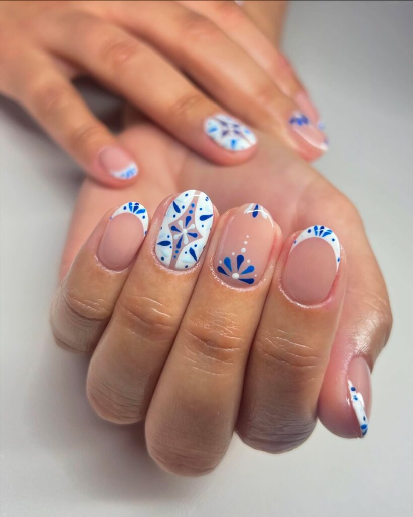 Greek Isle Tilework nails