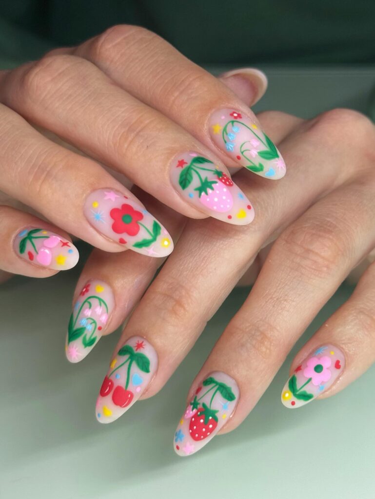 Fruit Garden Collage nails