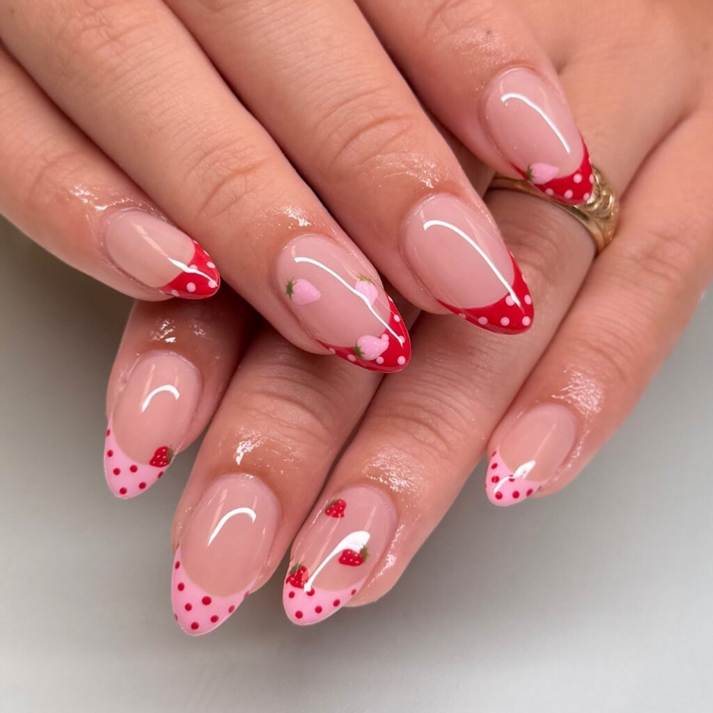 Polka Dot French nails