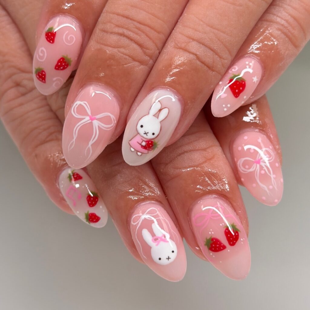 Kawaii Bunny Dreams nails