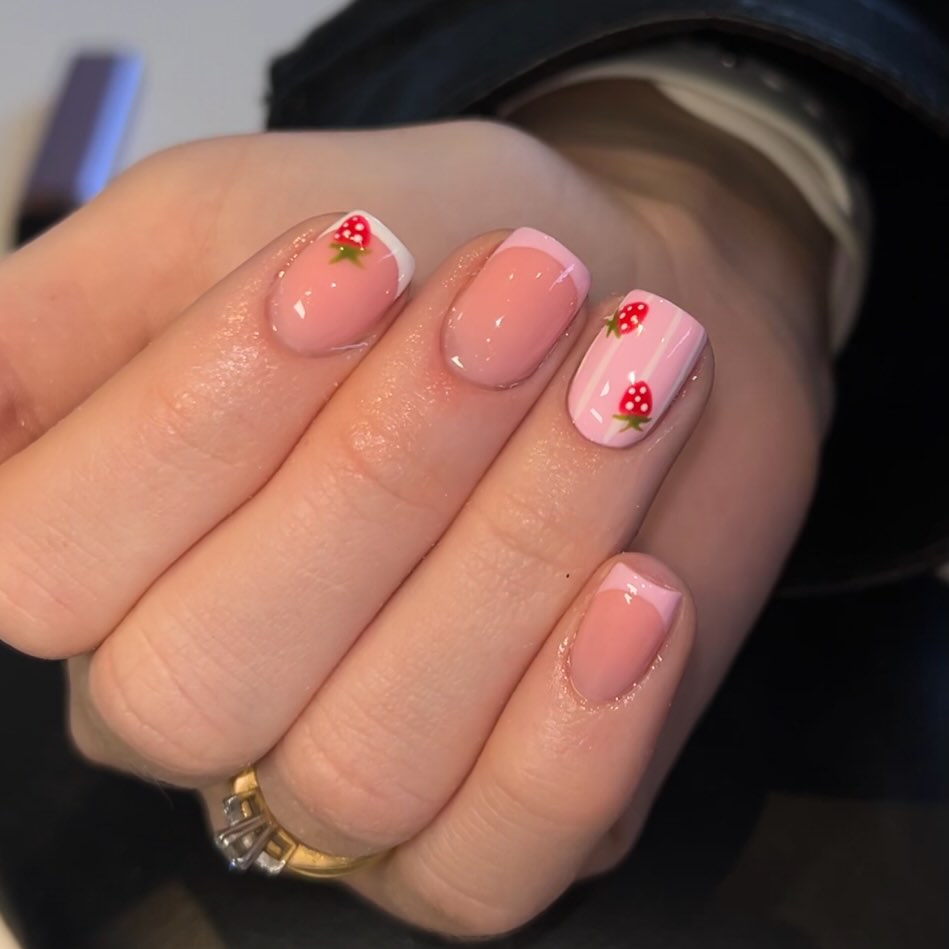 Barely There Berry nails