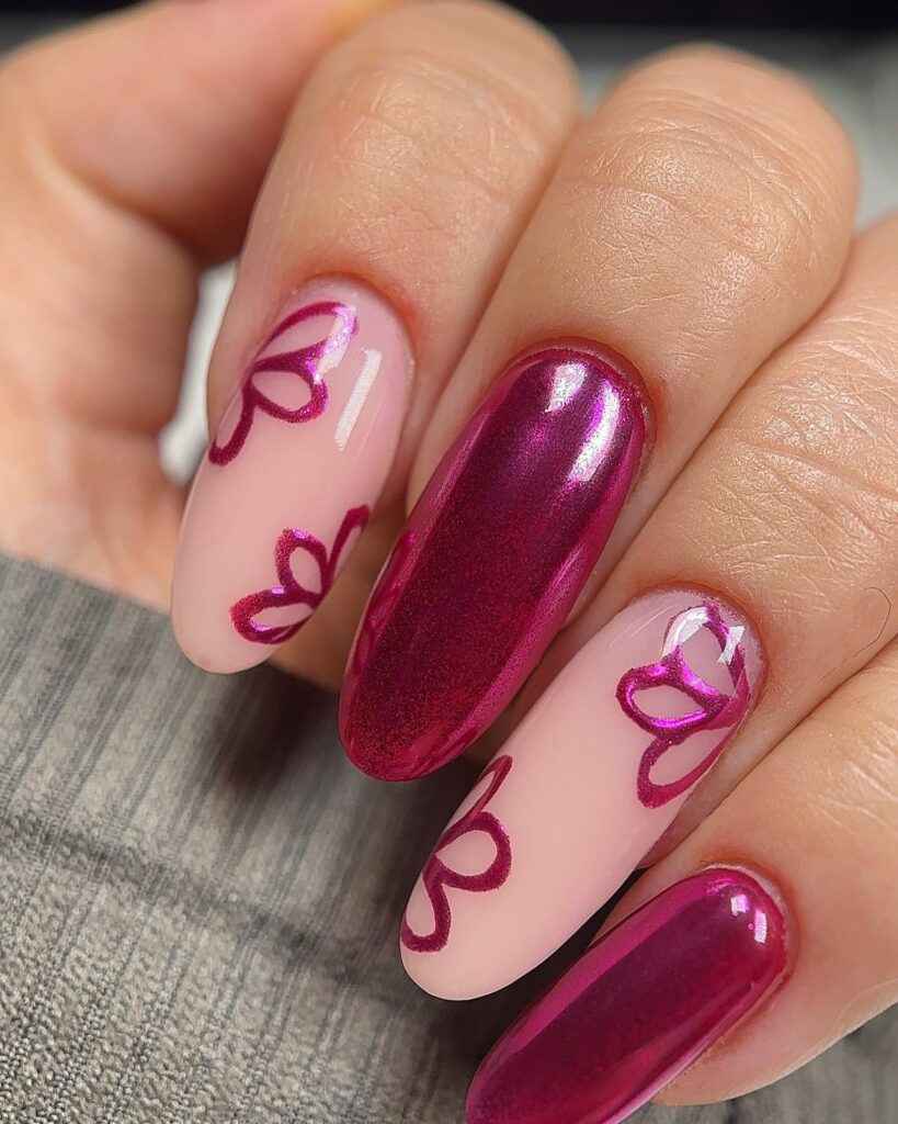 Chrome Heart Swirls nails