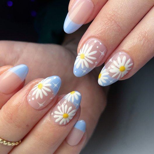 Dark Floral Romance nails