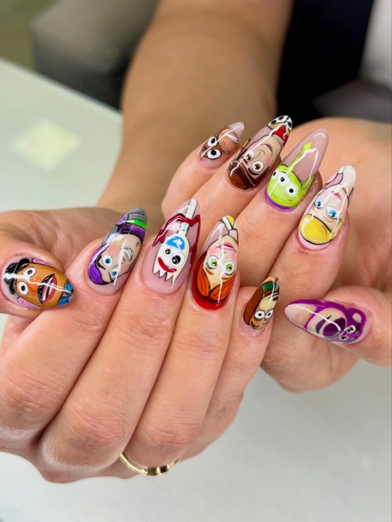 Toy Story Portraits nails