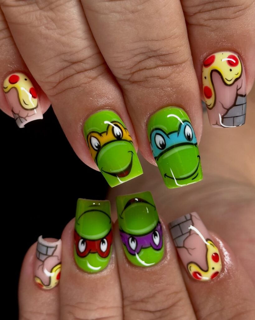 Ninja Turtle Squad nails