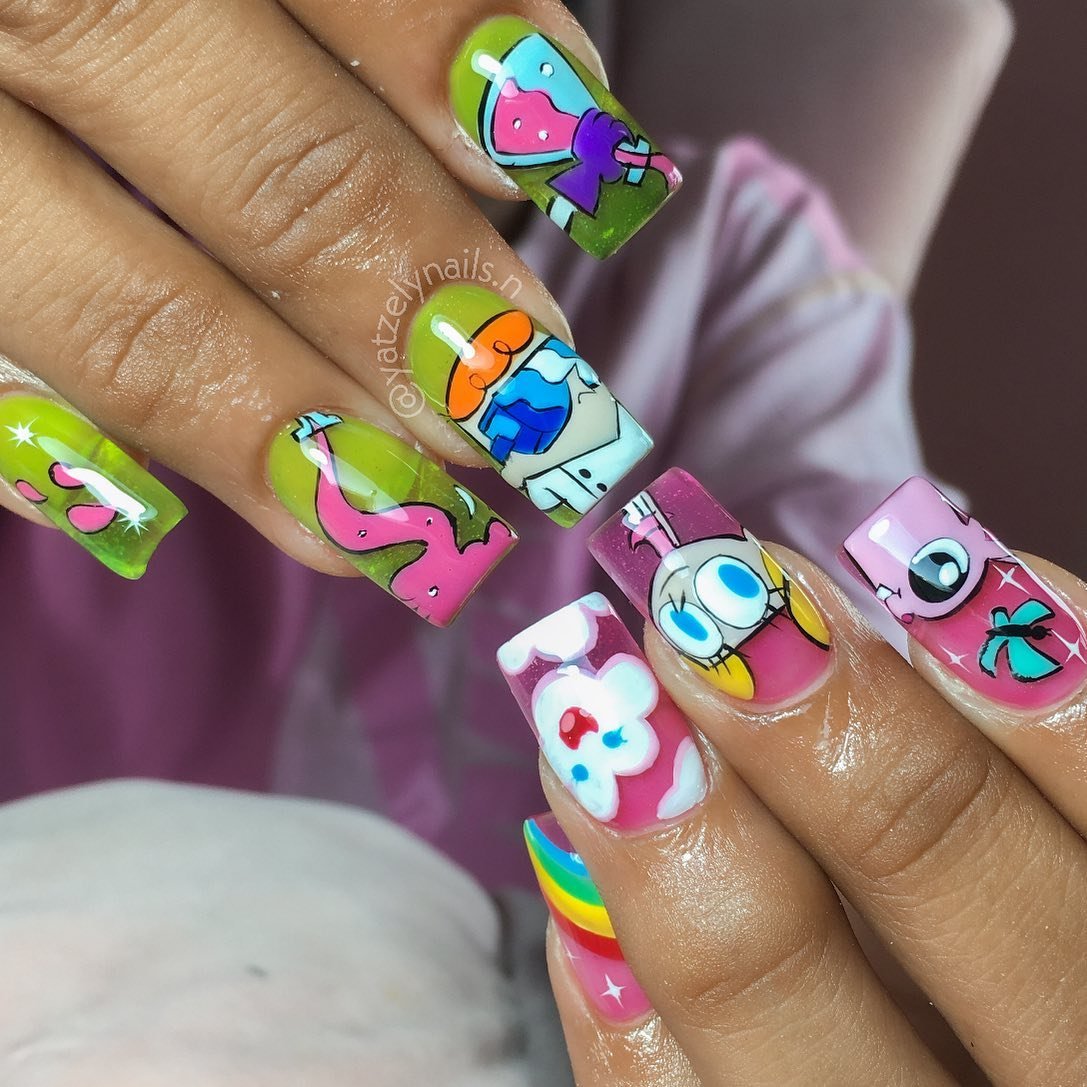 26 Cartoon Nail Designs That Are Pure Animated Art - PurelyComfy.com