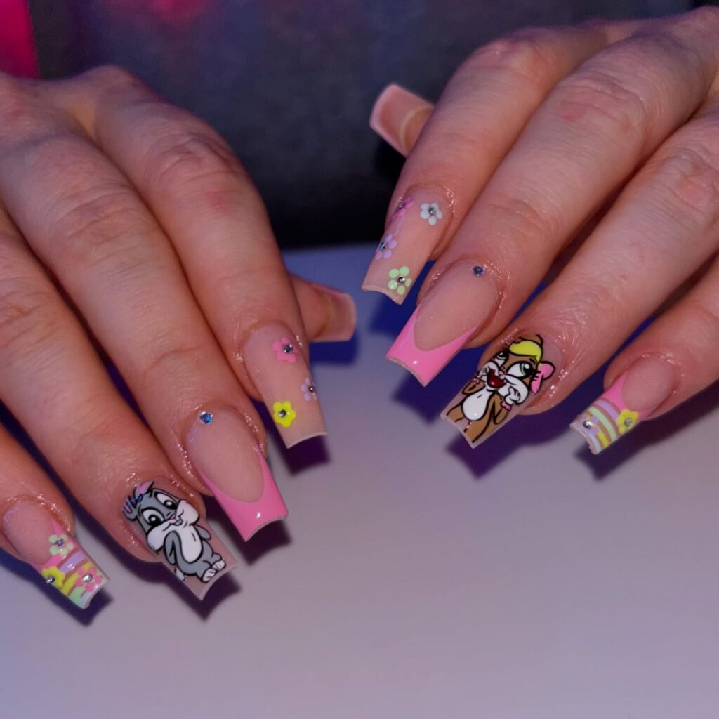 Chip & Dale French nails