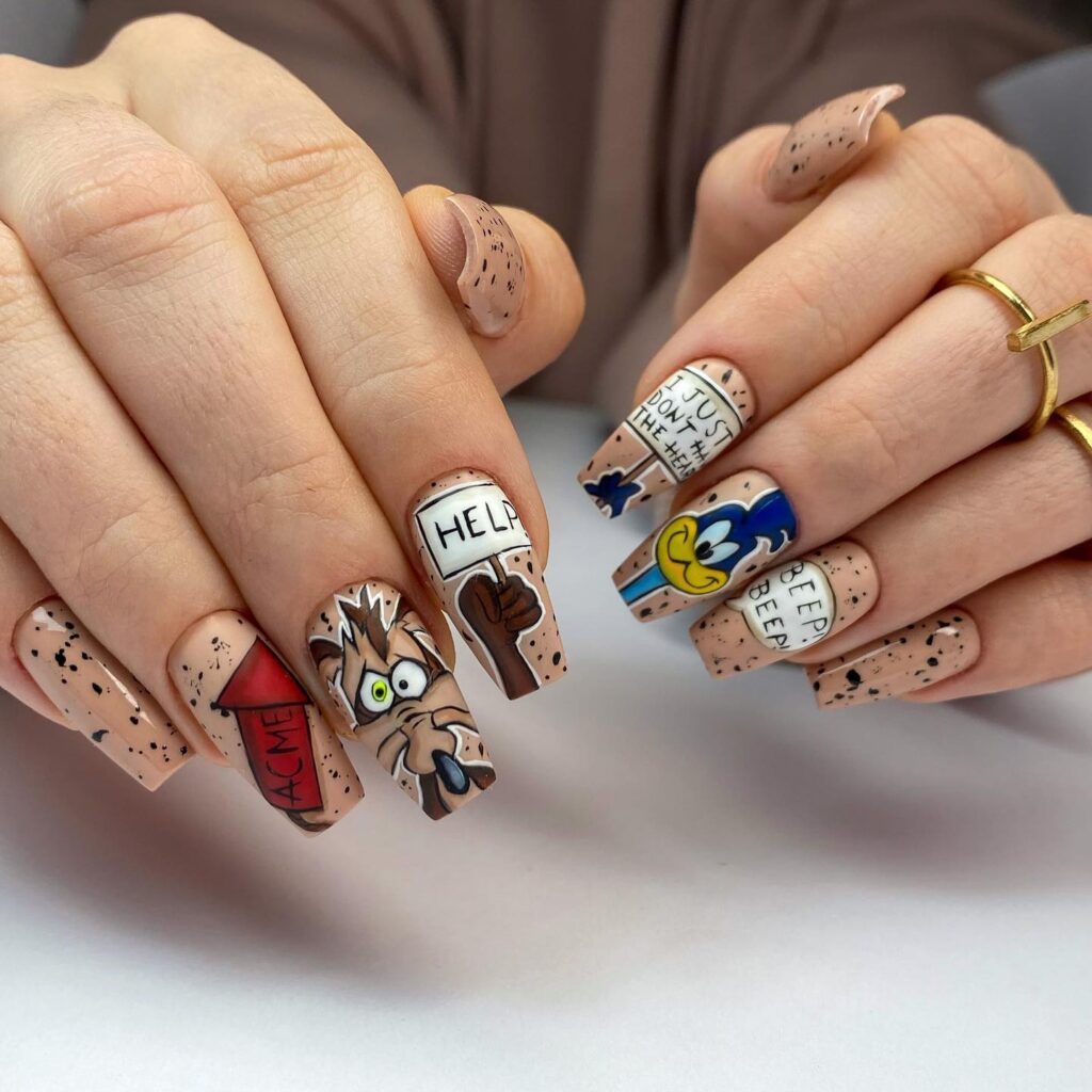 Wile E. Coyote Desert nails