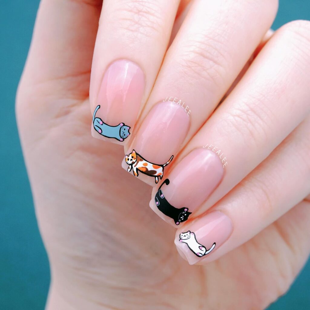 Parade of Cats nails