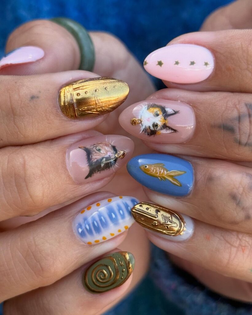 Eclectic Cat Edit nails