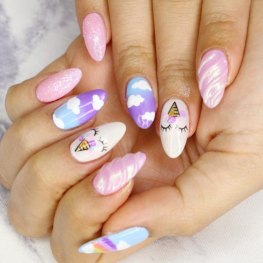 Unicorn Dreamscape nails