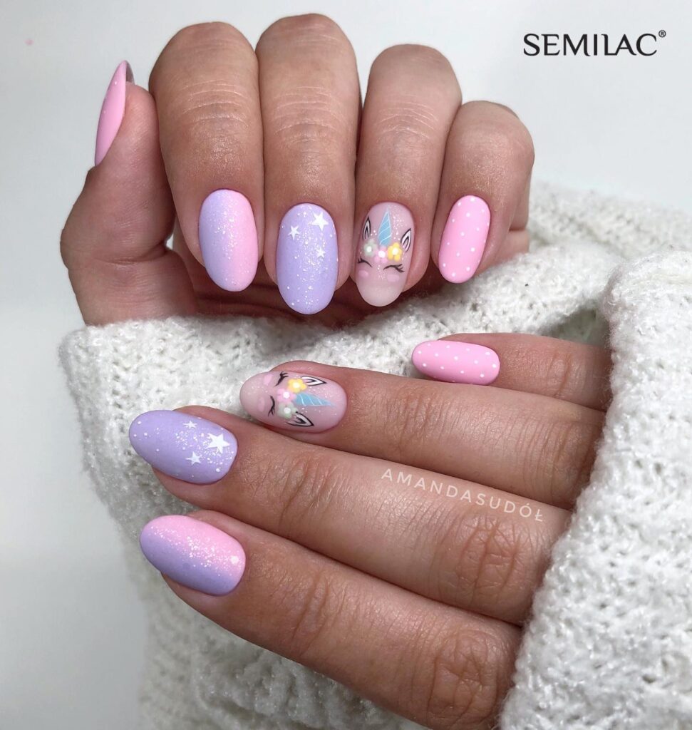 Lilac Starfield nails