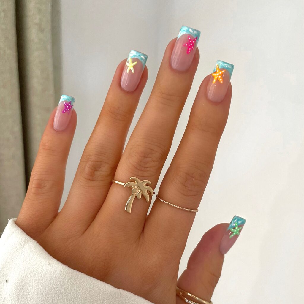 Ocean Starfish Tips Nails