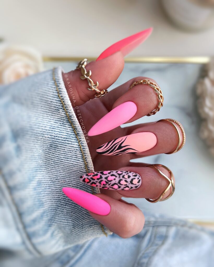 Neon Wild Side nails